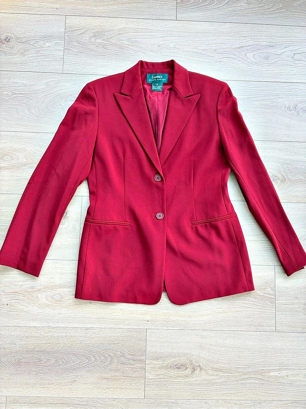 Ralph Lauren Blazer in Dark Cardinal Red Size 6 NWOT